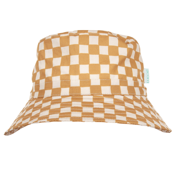 Acorn Checkmate Wide Brim Bucket Hat