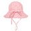 Acorn Pink Gingham Wide Brim Swim Hat