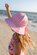 Acorn Pink Gingham Wide Brim Swim Hat