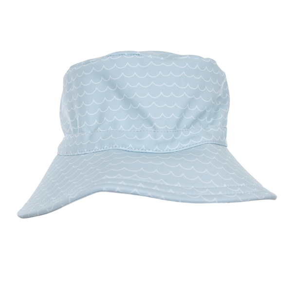 Acorn Blue Waves Wide Brim Swim Hat