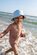 Acorn Blue Waves Wide Brim Swim Hat