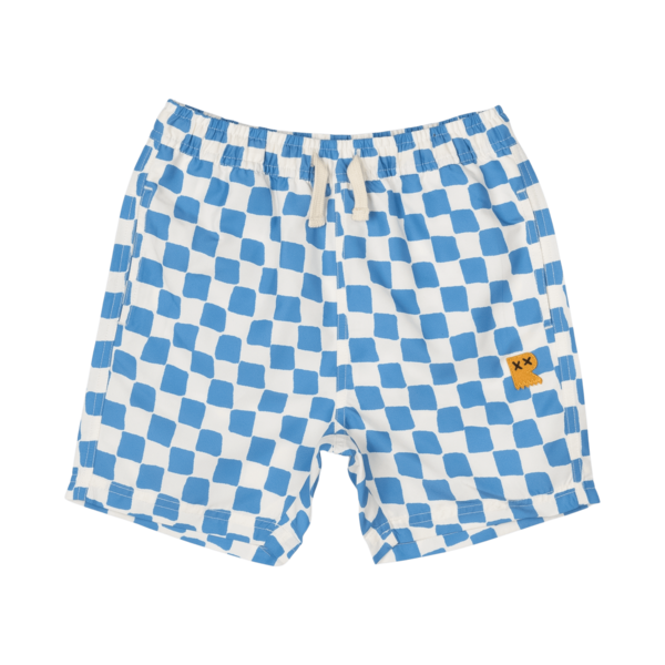 Rock Your Kid Blue Checker Boardshorts