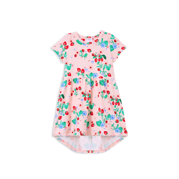 Milky Very Berry Hi-Lo Dress