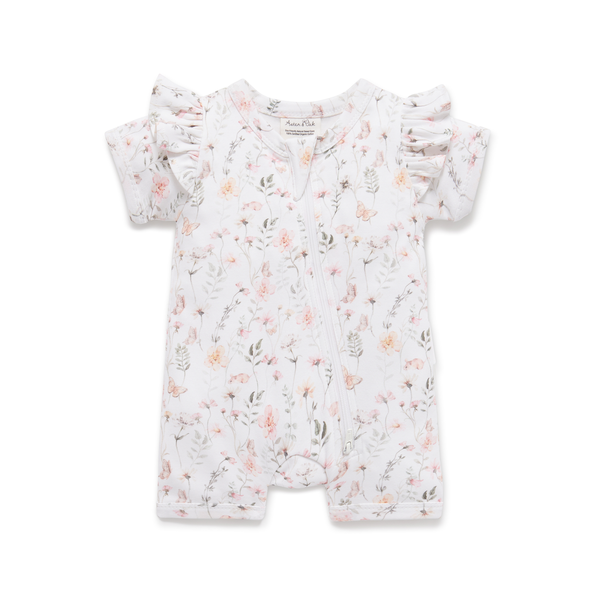 Aster & Oak Secret Garden Zip Romper