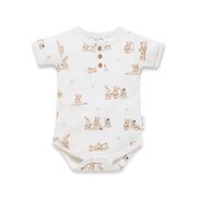 Aster & Oak Teddy Picnic AOP Onesie-bodysuits-and-rompers-Bambini