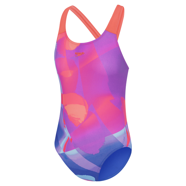 Speedo Girls Digital Print Power Back 1PC