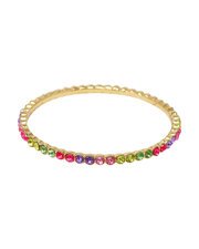 Pink Poppy Rainbow Sparkling Gold Bangle-jewellery-Bambini