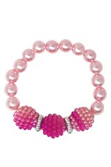 Pink Poppy Pearl Bubble Bracelet-jewellery-Bambini