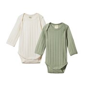 Nature Baby LS Bodysuit Derby 2 Pack-bodysuits-and-rompers-Bambini