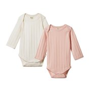 Nature Baby LS Bodysuit Derby 2 Pack-bodysuits-and-rompers-Bambini