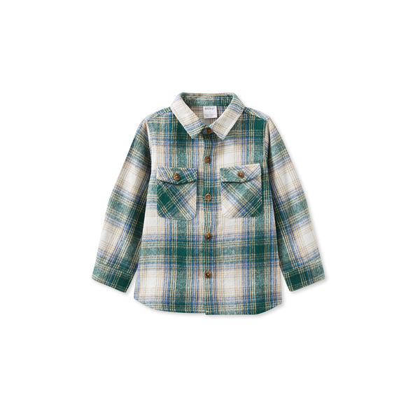 Milky Green Check Overshirt