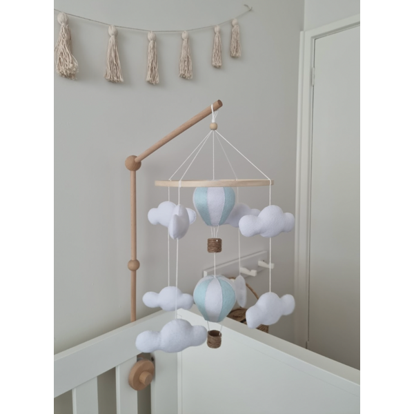 Roomi & Me Baby Mobile - Into the Clouds Blue