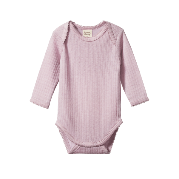 Nature Baby Merino LS Pointelle Bodysuit